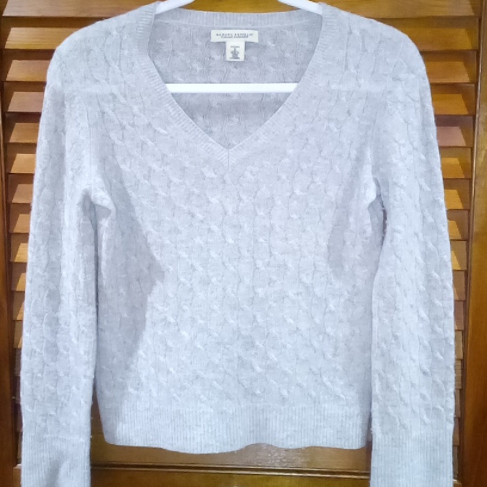 Heather grey Italian cashmere sweater